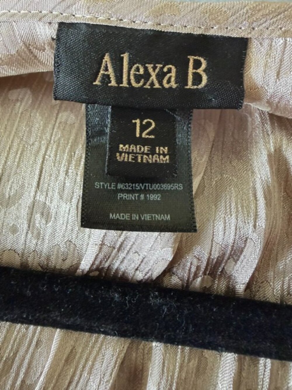 Alexa B Women’s Faux Wrap Midi/Maxi Dress Taupe Animal Leopard Print Sz 12 Glam - Picture 5 of 9
